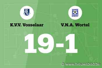 Buitengewoon veel doelpunten bij Vosselaar B tegen Wortel