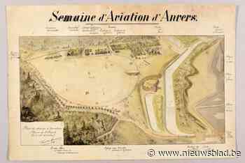 Origineel plan van eerste Antwerpse Vliegweek wordt geveild: pioniers begonnen op Wilrijkse Plein