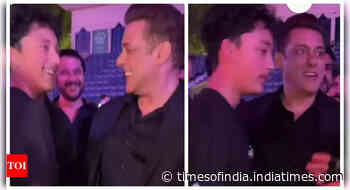 Salman meets Sanjay Dutt's son Shahraan at Dubai event