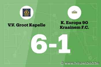 VV Groot Kapelle wint in doelpuntenfestijn van K Eur.90 Kraainem B