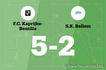 FC Kaprijke-Bentille beëindigt reeks nederlagen met zege op SK Bellem