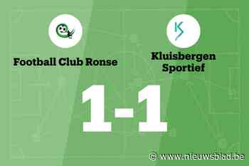 FC Ronse speelt thuis gelijk tegen Kluisbergen Sportief B