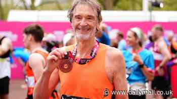 Sir Jim Ratcliffe wins his race against the clock to run London Marathon and makes it to Wembley for Man United's FA Cup semi-final... as he takes his seat in the Royal Box for the second-half