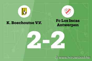 Boechoutse VV speelt gelijk in thuiswedstrijd tegen Los Incas