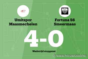 Match tussen Umitspor Maasmechelen en Fortuna 56 Smeermaas stopgezet