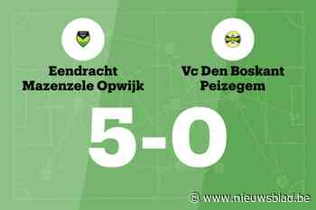 Eendracht Mazenzele Opwijk B verslaat VC Den Boskant Peizegem en blijft winnen