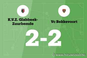 KVZ Glabbeek Zuurbemde beëindigt reeks nederlagen in de wedstrijd tegen VC Bekkevoort