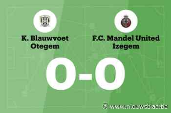 Doelpuntloos gelijkspel tussen Blauwvoet Otegem en Mandel United B