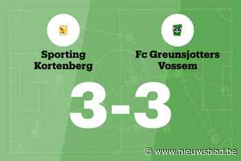 Greunsjotters Vossem speelt gelijk in uitwedstrijd tegen Sporting Kortenberg