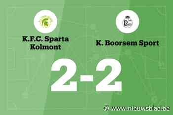 Sparta Kolmont beëindigt reeks nederlagen in de wedstrijd tegen Boorsem Sport