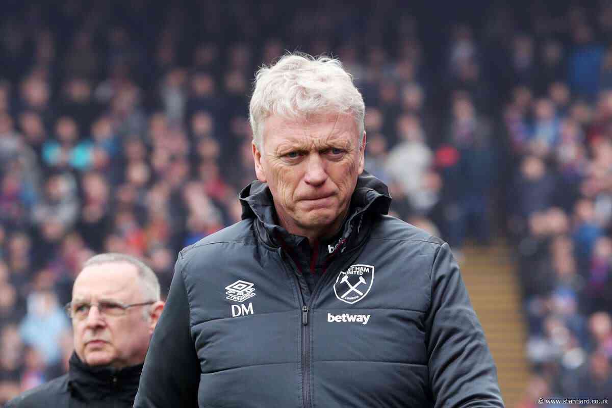 David Moyes blasts West Ham players after Crystal Palace humiliation: 'Embarrassed'