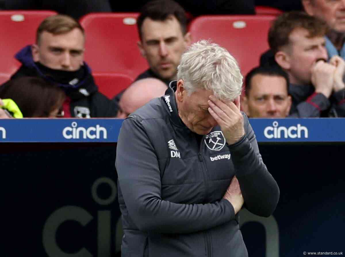 Crystal Palace re-energised as woeful West Ham embarrassed in David Moyes low