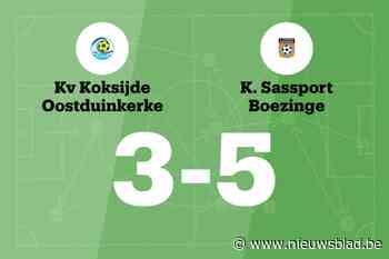 Druant maakt er drie voor Sassport Boezinge B in wedstrijd tegen KV Koksijde-Oostduinkerke B