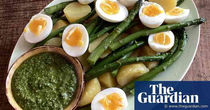 Rachel Roddy’s recipe for potatoes, eggs, asparagus and green sauce | A kitchen in Rome