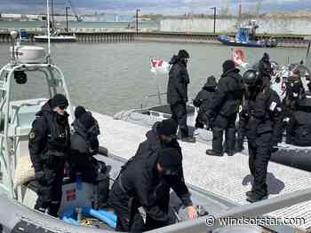 Naval agencies prepare for emergencies on the Detroit River
