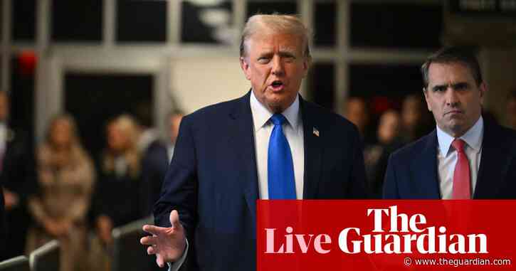 Donald Trump arrives at New York court as hush money trial is set to hear opening statements – live