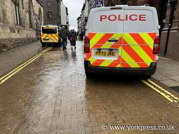 Police officers at incident in High Ousegate in York