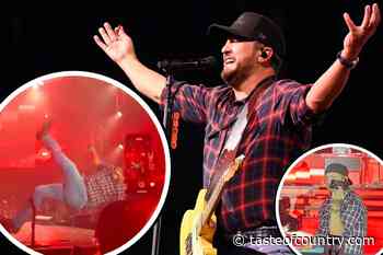 Luke Bryan Suffers Hard Fall on Stage, Laughs It Off [Watch]