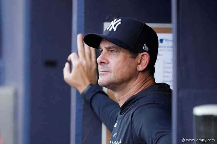 SEE IT: Yankees manager Aaron Boone bizarrely ejected by Hunter Wendlestadt