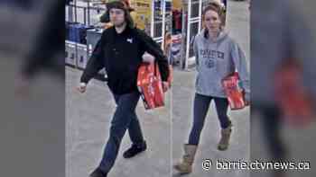 2 suspects involved in a theft at a local business