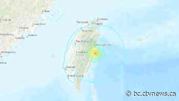 No tsunami threat to B.C. after 6.1 magnitude earthquake off Taiwan, officials say