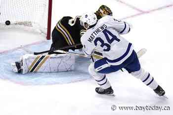 Matthews scores winner in the third, Maple Leafs down Bruins 3-2 to even series 1-1