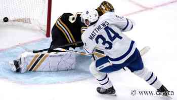 Matthews scores winner in the 3rd as Maple Leafs down Bruins to even series