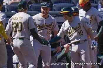 Ninth inning 2-run homer is all A’s need to beat Yankees 2-0 after 1st-inning ejection of Boone