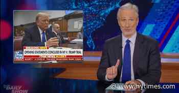 Jon Stewart Slams the Media for Coverage of Trump Trial