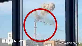 TV tower breaks in half after strike on Ukraine