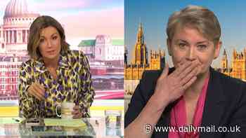 Moment Susanna Reid apologises as Labour MP Yvette Cooper swears on Good Morning Britain