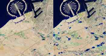 Zo zagen de overstromingen in Dubai eruit vanuit de ruimte