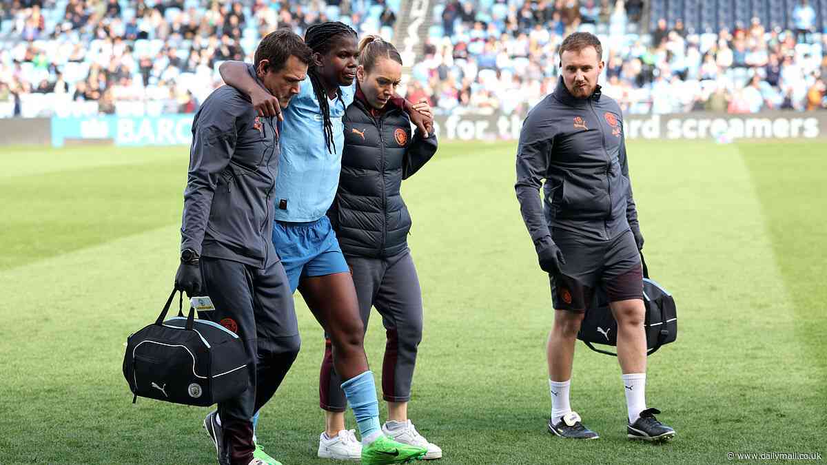 Man City fear Bunny Shaw may miss the rest of the season amid fears she broke her foot in 5-0 win over West Ham in huge blow to WSL leaders' title bid