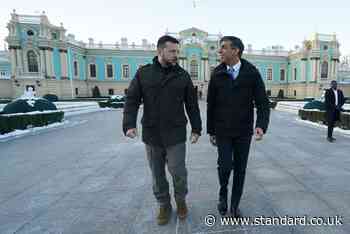 Rishi Sunak tells Volodymyr Zelensky of 'steadfast support' for Ukraine as UK promises £500m more in aid
