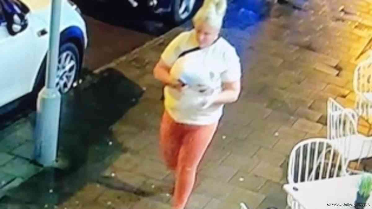 Police arrest man and woman after chasing serial 'dine and dashers' wanted over 'food thefts' at string of restaurants - with CCTV showing female 'doing a runner after asking where nearest cashpoint was'