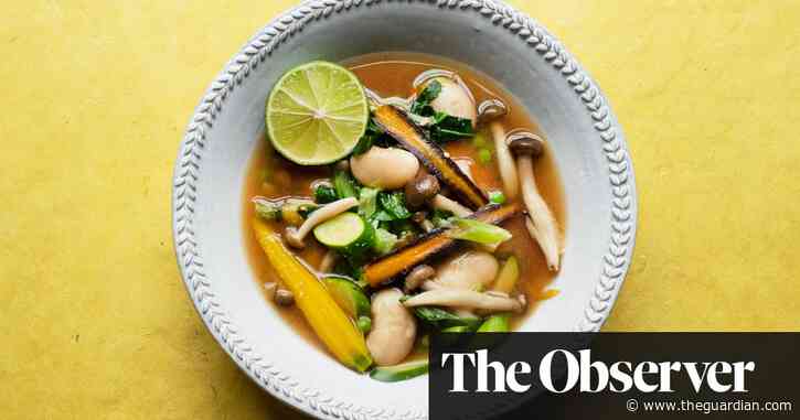Nigel Slater’s recipe for spring vegetables in miso broth