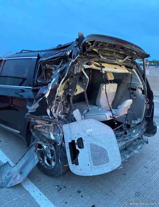 Passenger thrown from minivan in crash with box truck on Indiana Toll Road
