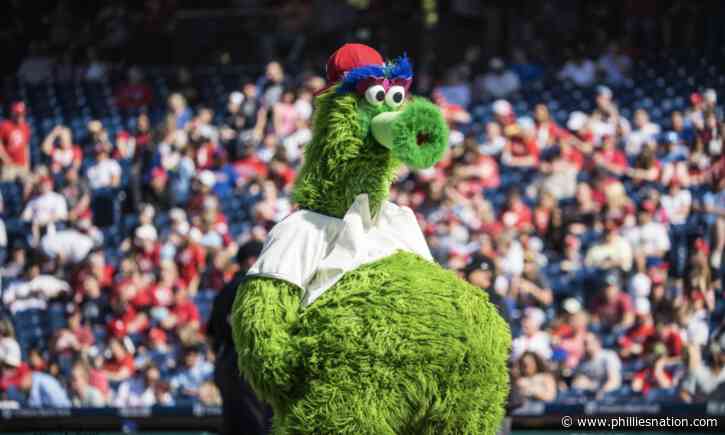 Phillies will wear Phanatic caps Sunday in celebration of mascot’s birthday