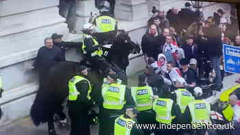 Watch: Violence erupts at St George’s Day rally in central London