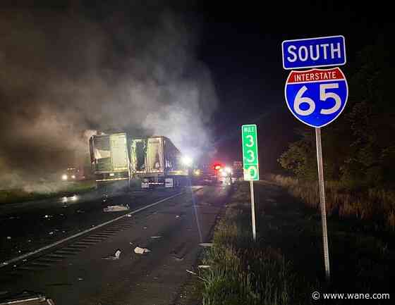 2 truckers killed, 1 severely burned after fiery crash near construction zone in southern Indiana