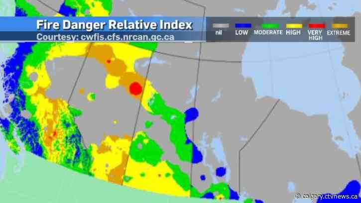 Warm, mild conditions continue, amplifying fire risk in parts of Alberta