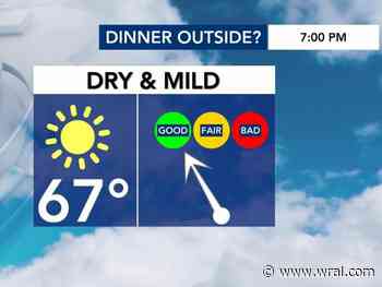 Clear and cool tonight; chance of rain comes Wednesday afternoon