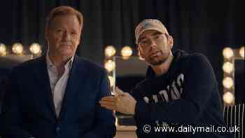 Eminem stars in 2024 NFL Draft promo alongside commissioner Roger Goodell ahead of this week's event in Detroit: 'He is looking for street cred'
