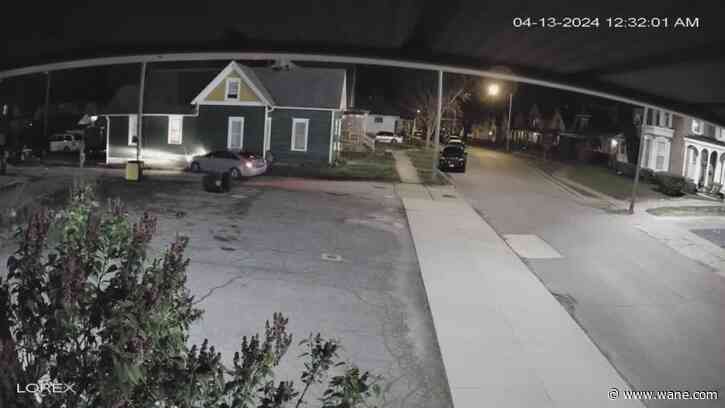 WATCH: Security footage shows stolen car hit house in south Fort Wayne