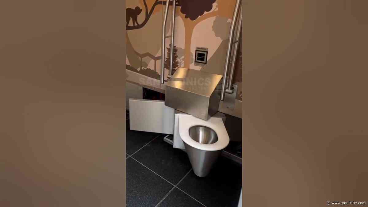 How self cleaning toilets operate! 🤯🚽  -  🎥 sanitronics