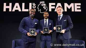Man United great Andy Cole joins Chelsea legends Ashley Cole and John Terry at Premier League Hall of Fame inductions event... as the trio's success is celebrated in London