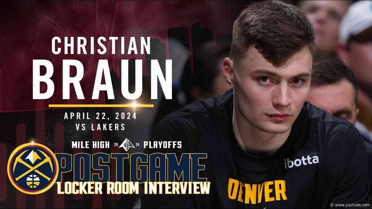 Christian Braun Full Post Game Locker Room Interview vs. Lakers 🎙