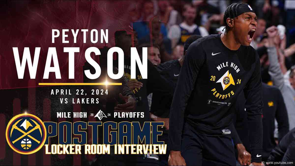 Peyton Watson Full Postgame Locker Room Interview vs. Lakers 🎙