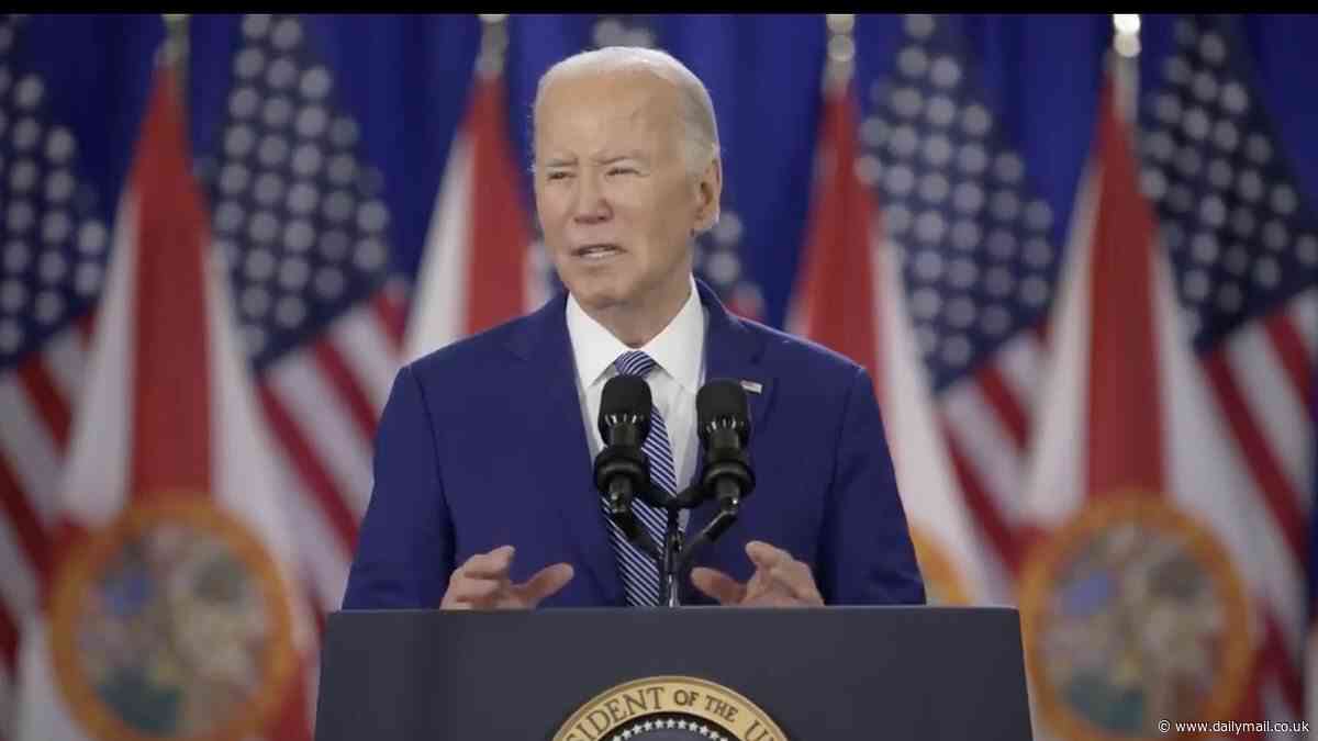 Biden, 81, suffers ANOTHER embarrassing gaffe as his attempt to brand Trump untrustworthy spectacularly backfires at Florida rally