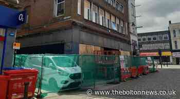 Works underway on flats Bolton town centre vacant shop